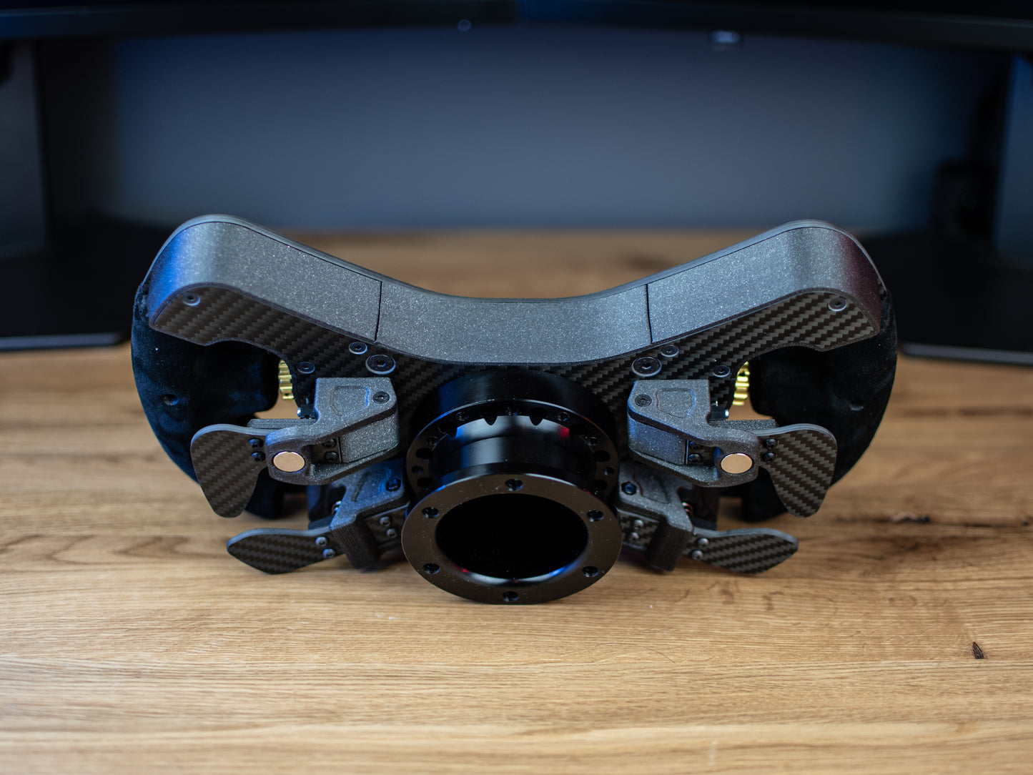 FGT DIY sim racing steering wheel with dual clutch