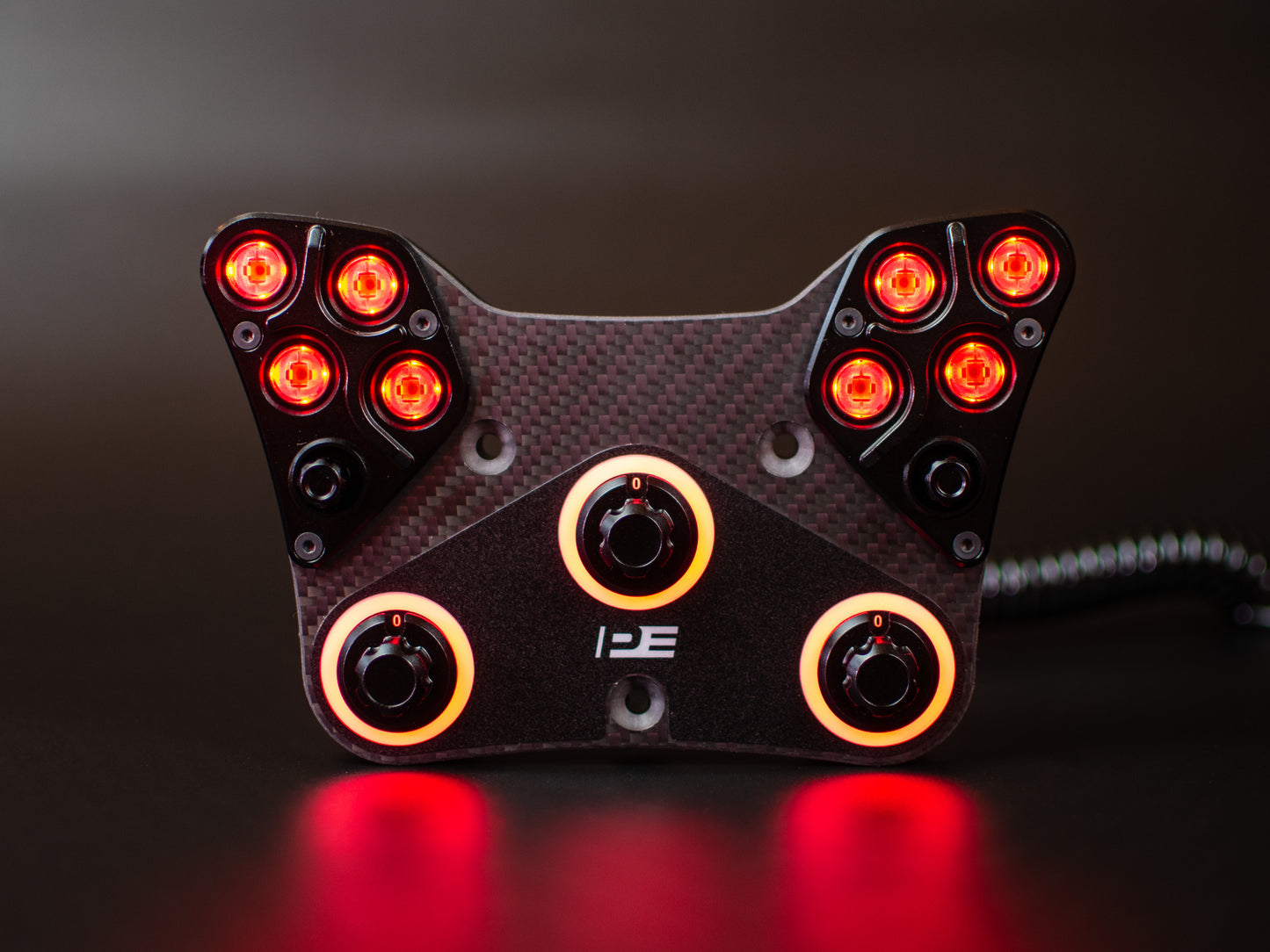 Rally button box with red lights