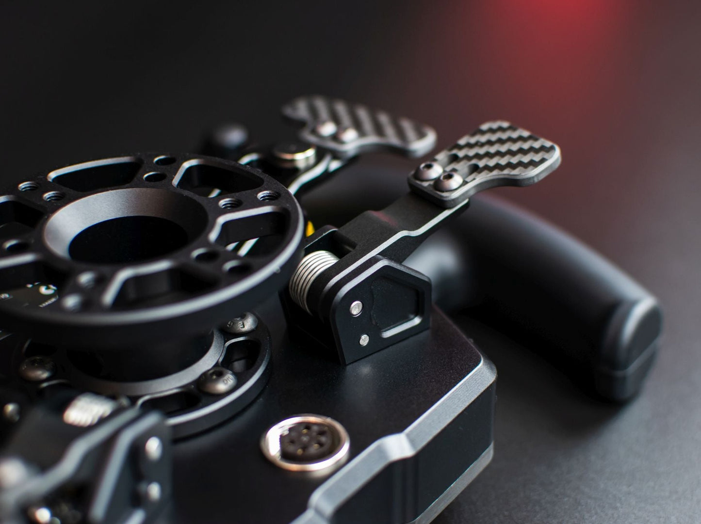 Dual Clutch Paddle on the LMPH Hypercar Steering Wheel
