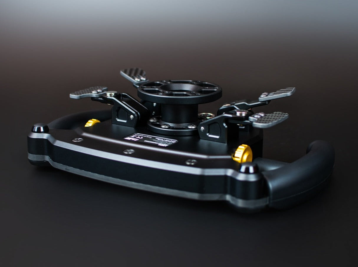 Extra rear buttons and aluminum enclosure on the LMPH Hypercar Steering Wheel