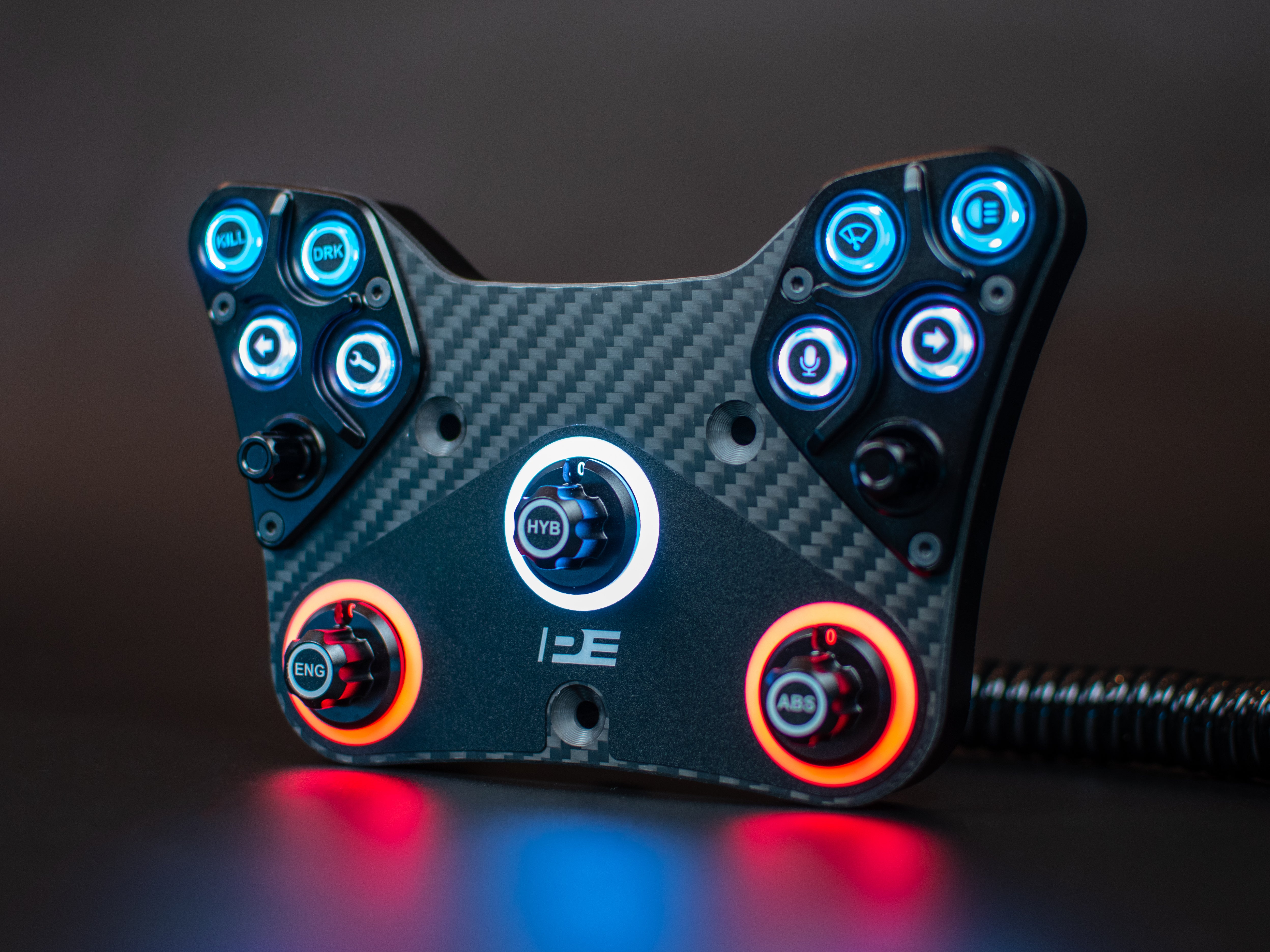 Racing Hub Steering Wheel Instrument Button Box Central Racing Hub Steering Wheel Instrument Button Box Central