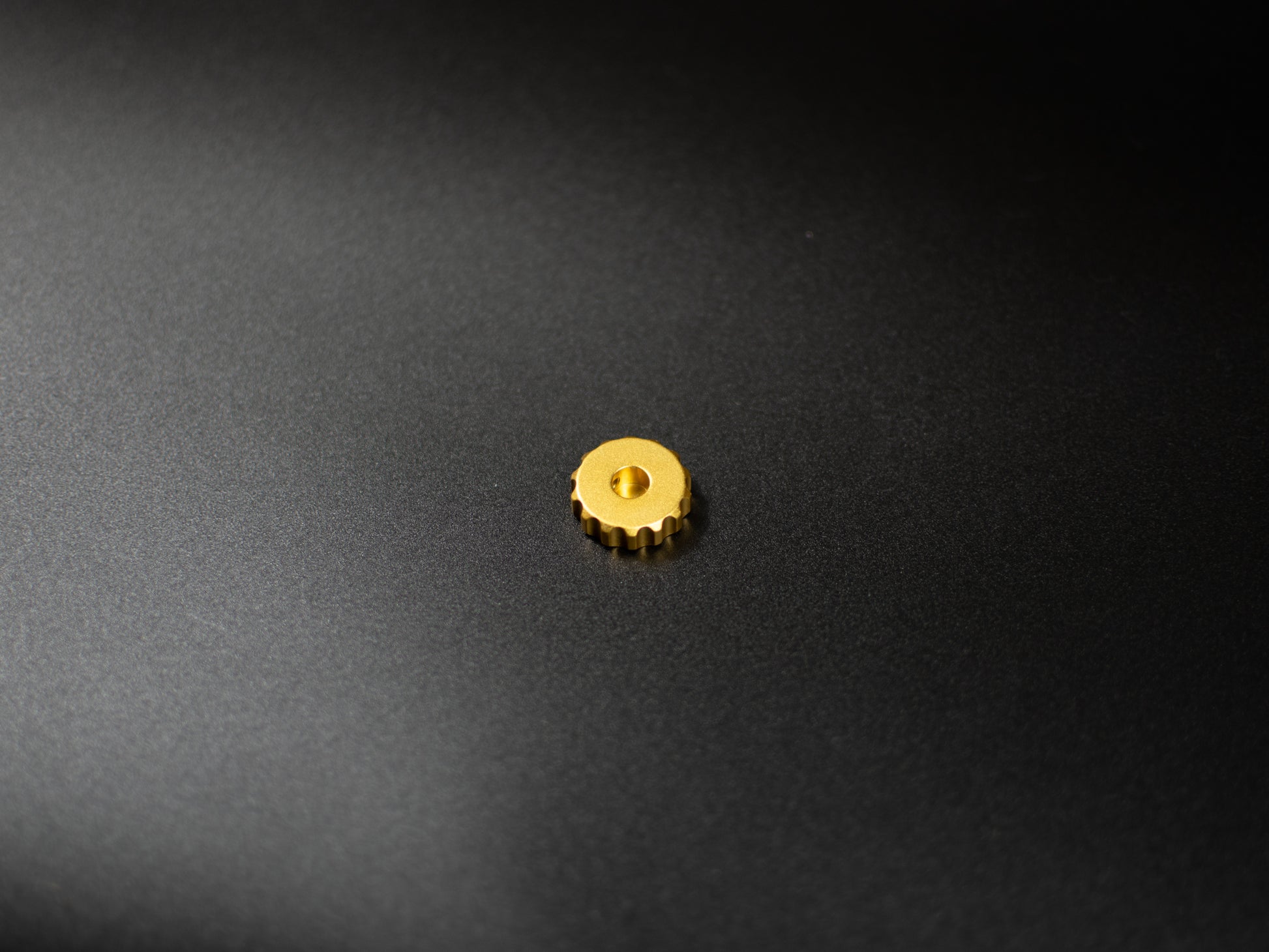 Gold aluminium rotary encoder knob