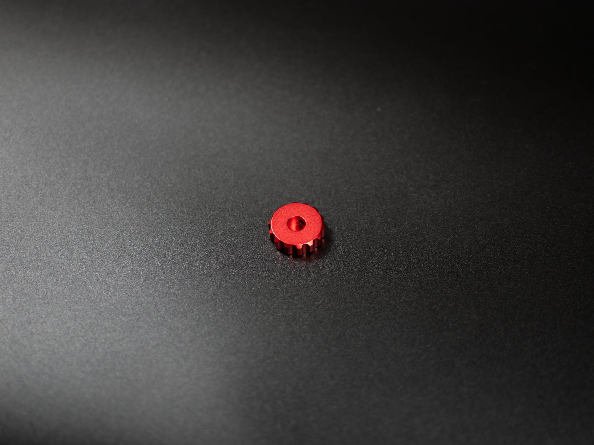 Red aluminium rotary encoder knob