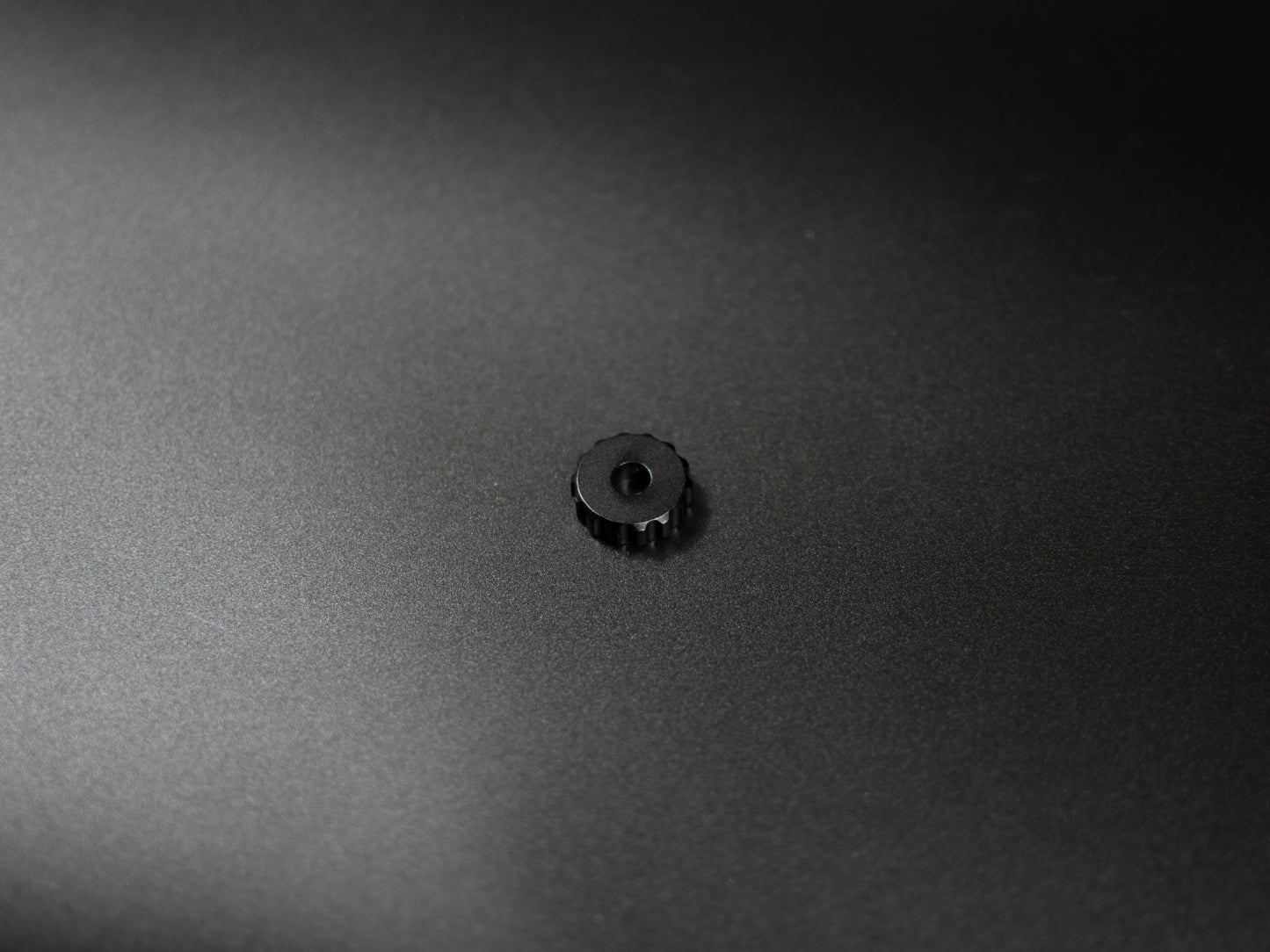 Black aluminium rotary encoder knob