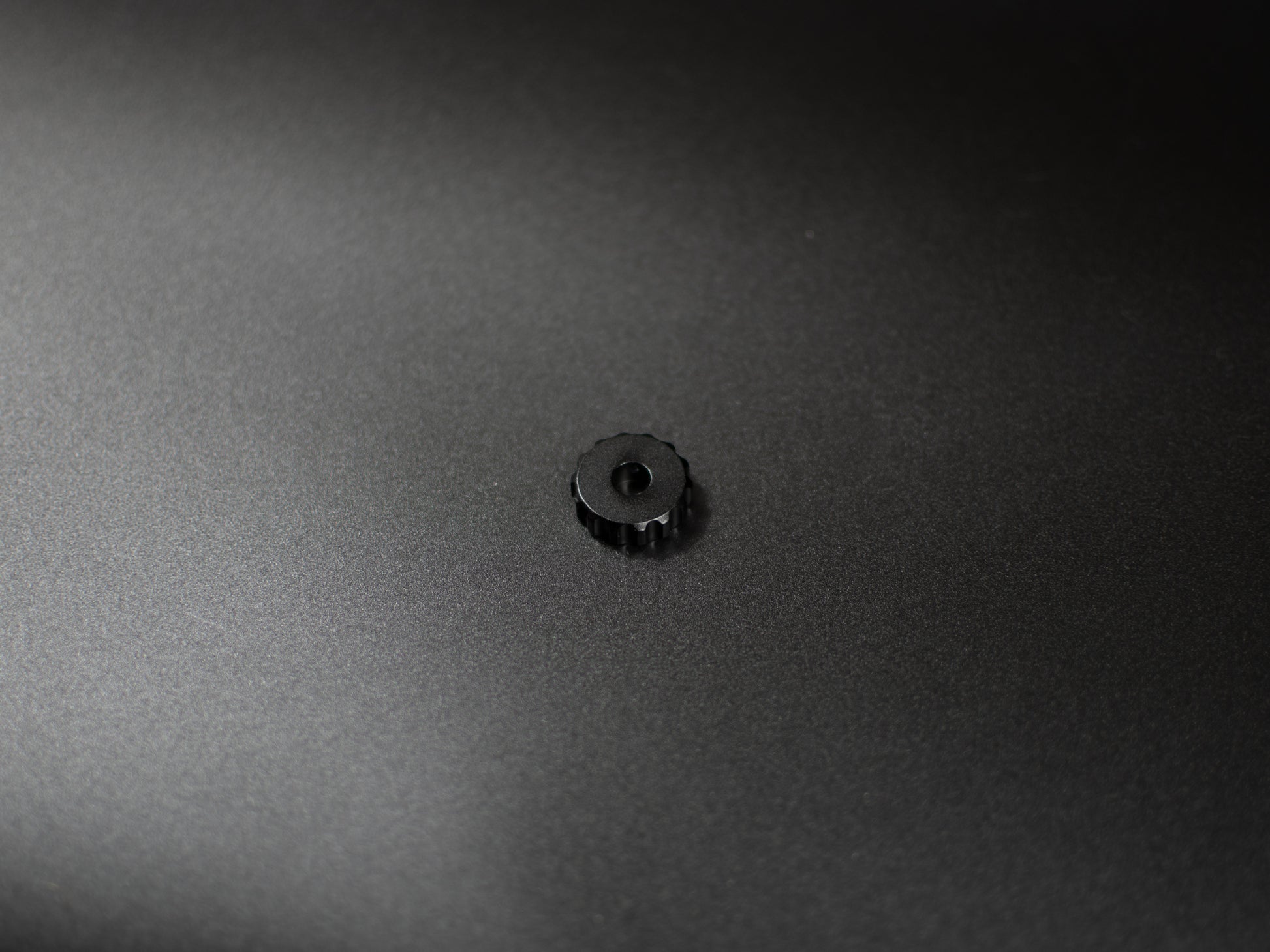 Black aluminium rotary encoder knob