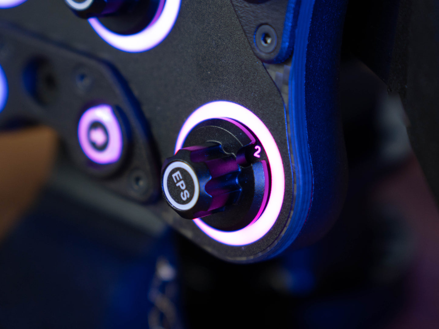 RGB Rotary encoders on the most universal button box for sim racing
