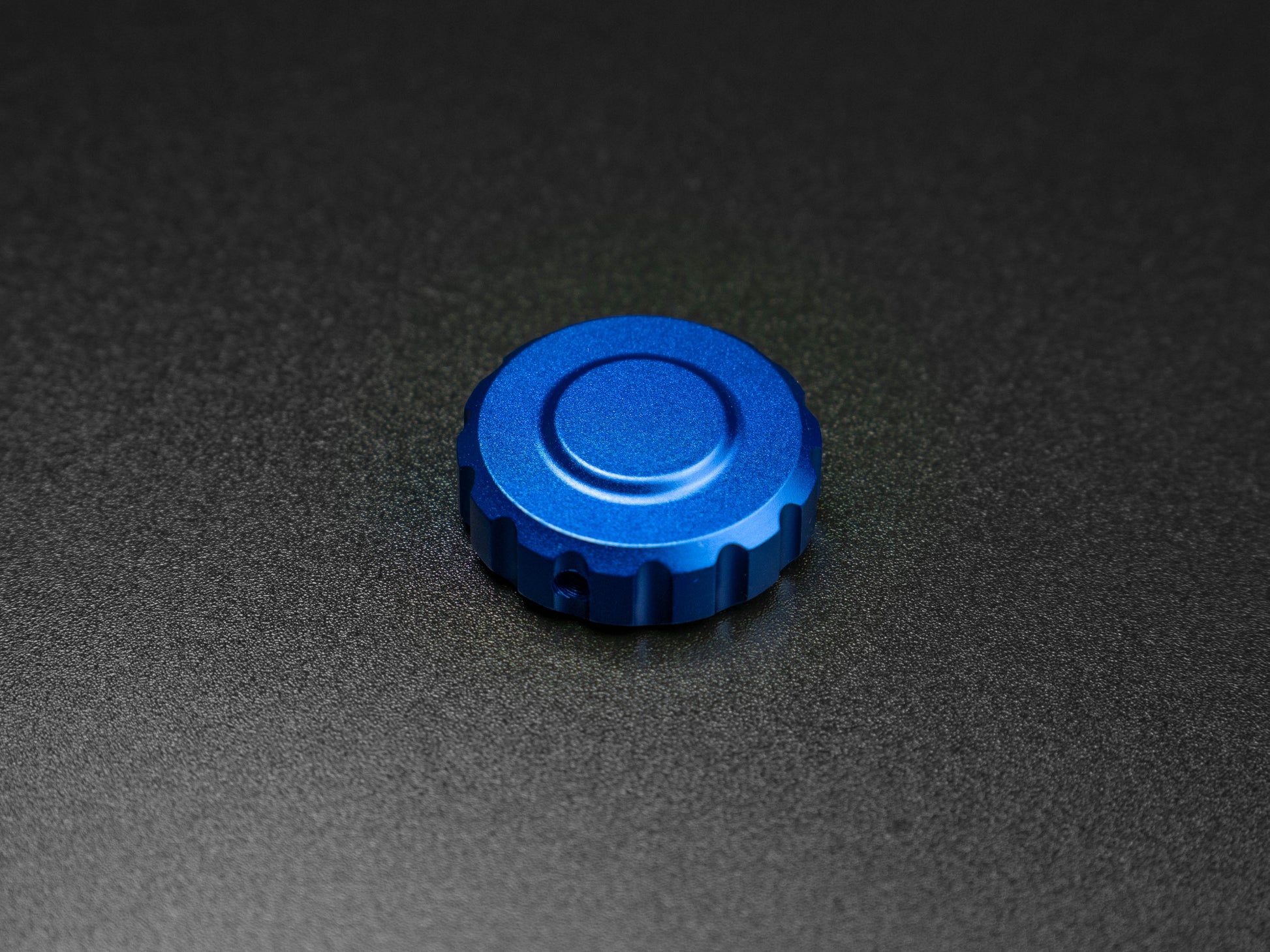 Blue GT-style thumb rotary encoder knob for sim racing