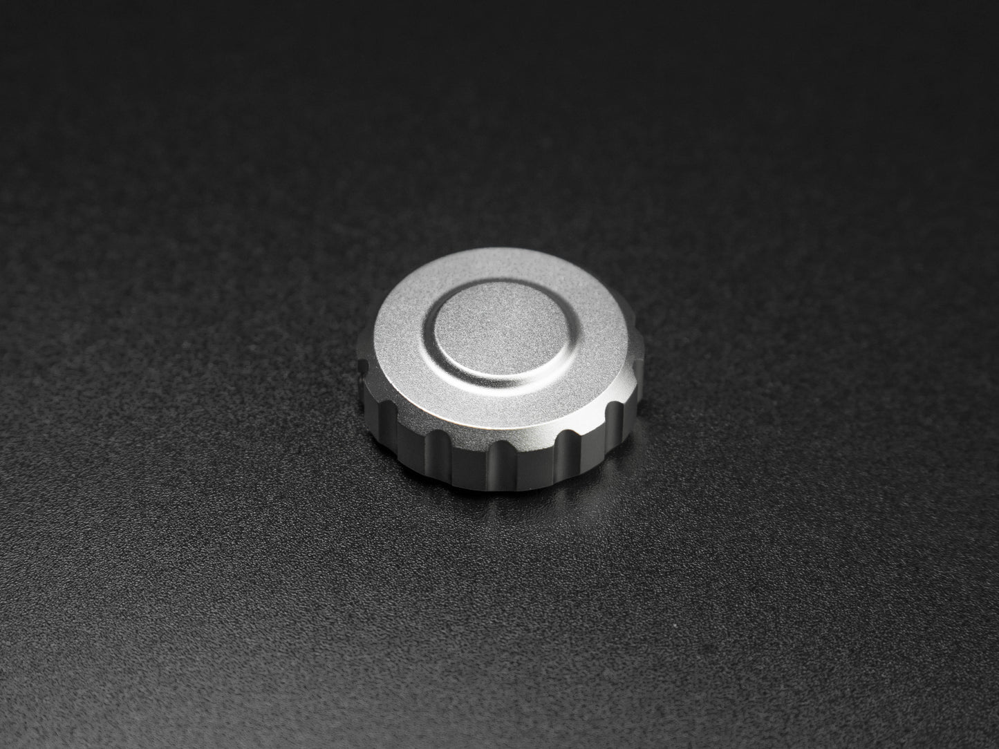 Silver GT-style thumb rotary encoder knob for sim racing