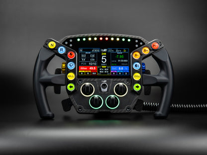 LMPH V2 Hypercar sim racing steering wheel with backlight buttons, RGB encoders and 5 inch display