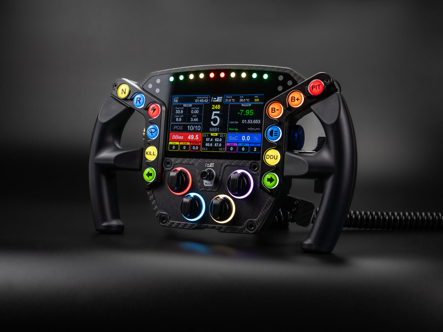 LMPH V2 Carbon fiber hypercar sim racing steering wheel with screen