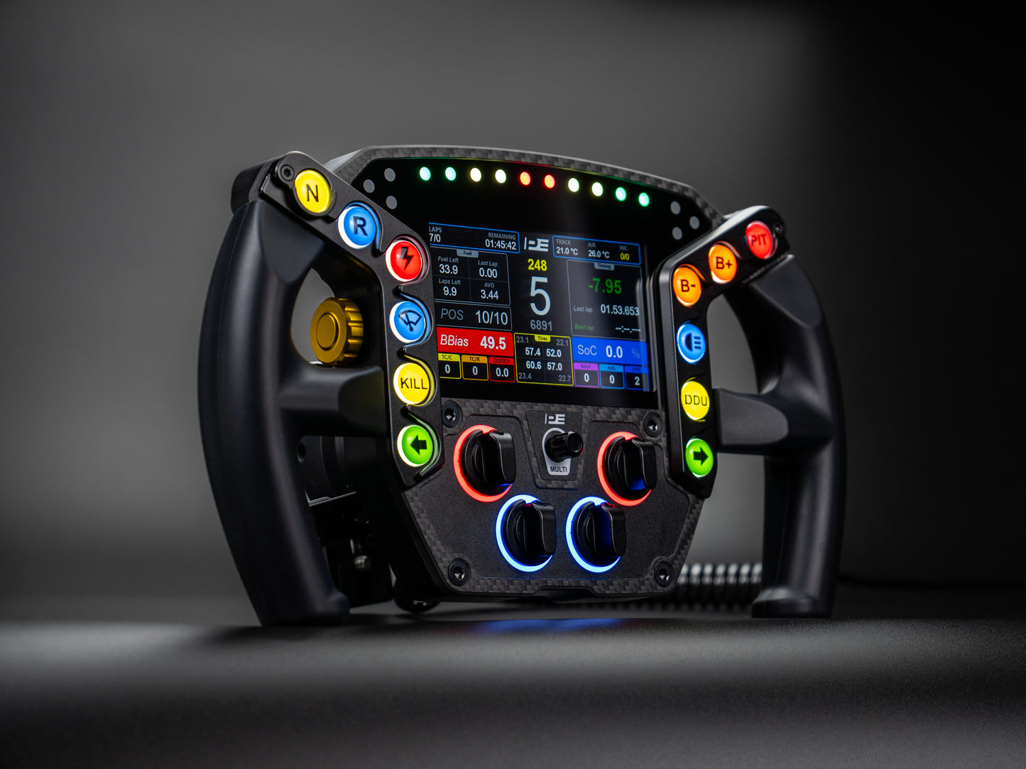 LMPH V2 replica lmdh sim racing steering wheel with 5 inch display